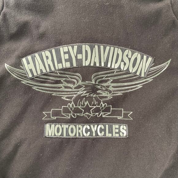 Harley Davidson Jacket Mens XL Fleece Hooded HD Motorcycles Eagle Logo Zip Coat - Picture 12 of 16